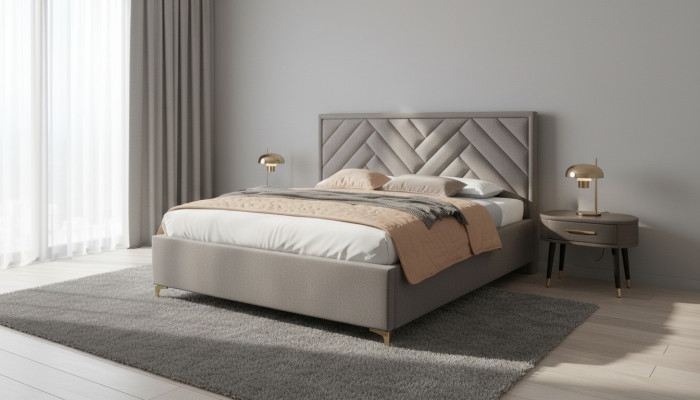 Boxspring letto di lusso Letti Doppi Mobili Tessuto 140 160 180 x 200 cm Camera da letto