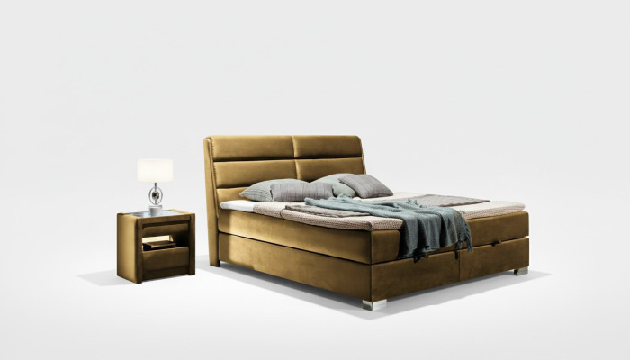 Camera da letto Letto matrimoniale di lusso Boxspring Letti Mobili Doppi Tessuto 140 160 180 x 200 cm