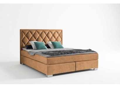 Lusso Boxspring letto tessuto Hotel beige letti camera da letto mobili design matrimoniale