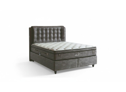 Letto tessile 2x comodino 3 pz. set mobili camera da letto moderno lusso letti nuovo