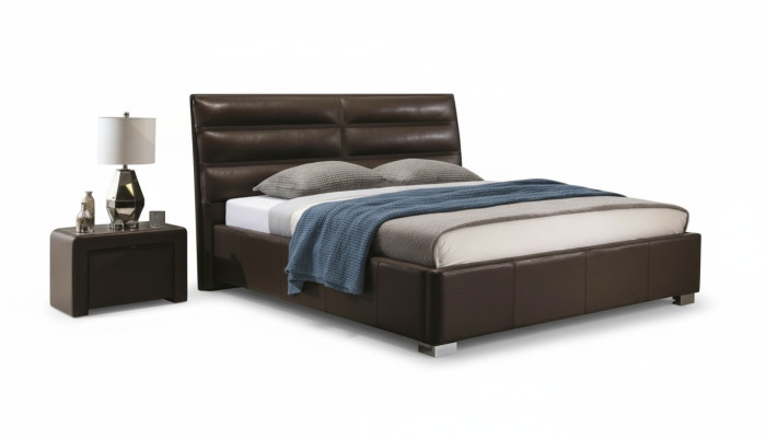 Letto Design 2x Comodino 3 pz. Set Mobili Camera da Letto Moderno Lusso Letti Nuovi