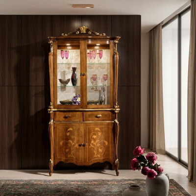 Mobili stile classico Vetrina Armadi soggiorno Design di lusso Mobili italiani Nuovi