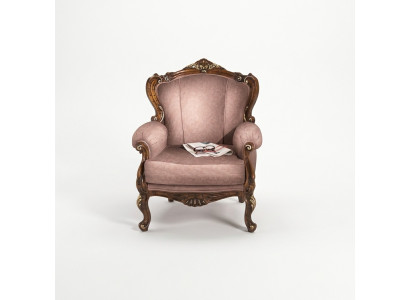 Invia poltrone rosa di lusso in stile barocco di design italiana - nuovi mobili per il salotto in legno.