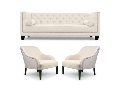Poltrona Chesterfield bianca xxl in Tessuto per divani Creativi Mobili Nuovi Sofà