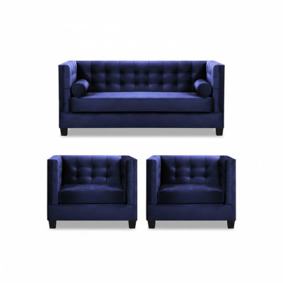 Divano letto Poltrona Mobili creativi Tessuto Blu Gruppo Soggiorno Moderno Sofa