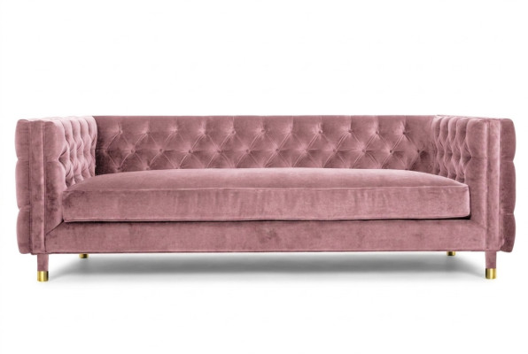 Divano Chesterfield rosa Set di mobili creativi 4 posti nuova xxl Grande divani