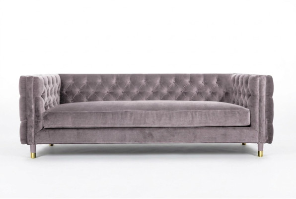 Divano Chesterfield Taupe 4 posti in tessuto in stile nuovo xxl Big.