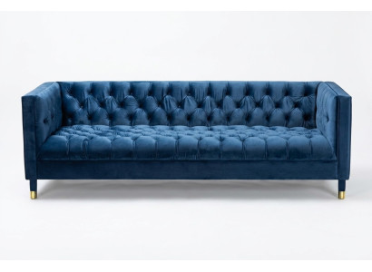 Divano Chesterfield divani blu in tessuto creativi mobili a 4 posti