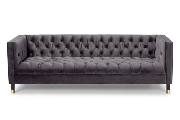 Divano Chesterfield in antracite Creative Möbel Divani a 4 posti Tessuto Couches
