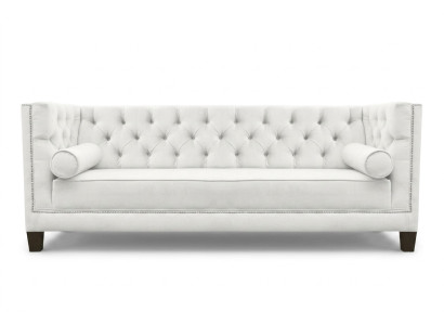 Tre posti in stoffa bianco soggiorno divani imbottiti divano divani Chesterfield.