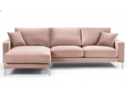 Tessuto in stile Chesterfield, divani creativi in tessuto, divano d'angolo rosa per il salotto, XXL Big.