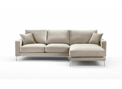 Salotto Design divani imbottiti divano divano beige angolare in tessuto nuovi