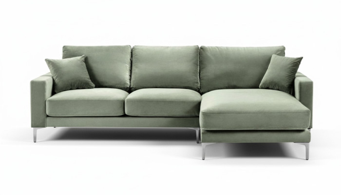 Salve verde Angolare divano in tessuto verde Soggiorno Design Divani Imbottiti Divano Divani Nuovo