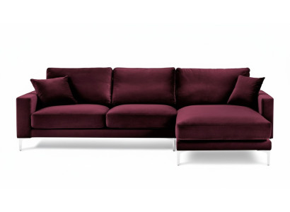 Rosso borgogna Design divani imbottiti divano divani bordò divano d'angolo in tessuto soggiorno.
