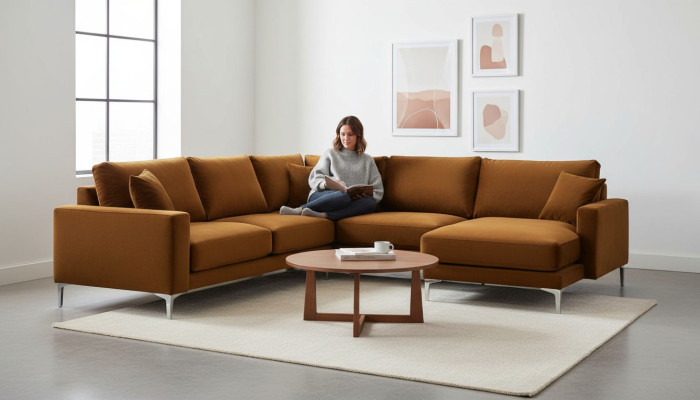Tessuto Soggiorno Design Divani Imbottiti Divano Arancione Divano Angolare Divani Italiani