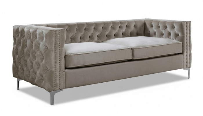 Chesterfield tre posti moderni mobili tessuto velluto soggiorno lussuoso divani