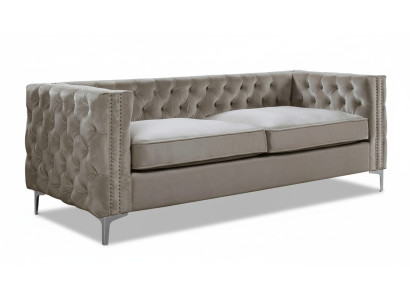 Chesterfield tre posti moderni mobili tessuto velluto soggiorno lussuoso divani
