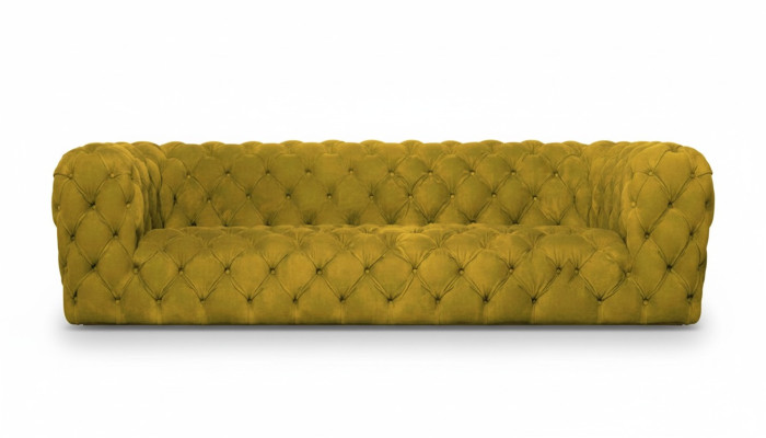 Divano Chesterfield giallo a quattro posti xxl grande divano comodo divani morbidi nuovi