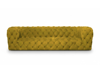 Divano Chesterfield giallo a quattro posti xxl grande divano comodo divani morbidi nuovi