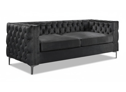 divano chesterfield nero in lusso velluto stoffa divani set divani imbottiti nuovi