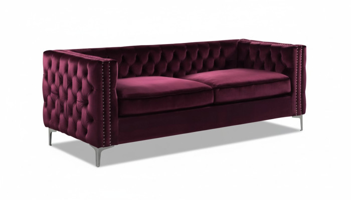 divano chesterfield in velluto di lusso con bottoni imbottiti, set di divani nuovi