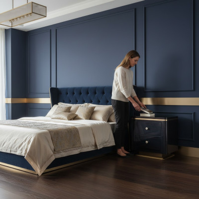 Comodini consolle tavolino da notte, design moderno, mobili di lusso per la camera da letto.