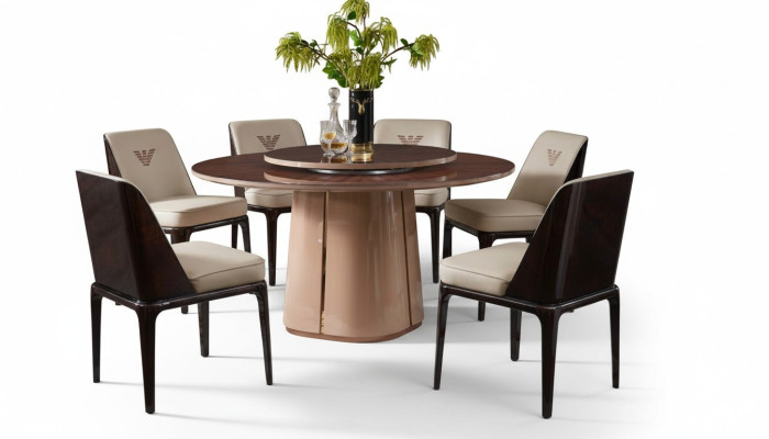 Gruppo lussuoso di sedie, set di poltrone da disegno, mobili da design di lusso per la sala da pranzo in legno, 4 sedie.