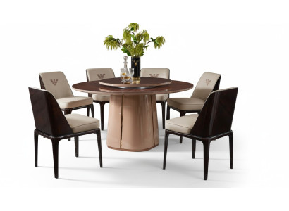 Gruppo lussuoso di sedie, set di poltrone da disegno, mobili da design di lusso per la sala da pranzo in legno, 4 sedie.