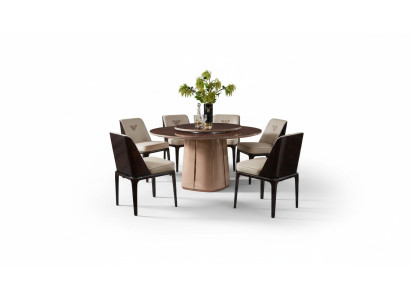 Tavolo da pranzo Tavolo Mobile Sedia a sdraio Sedia Set 5 pezzi. Gruppo Sala da pranzo di design