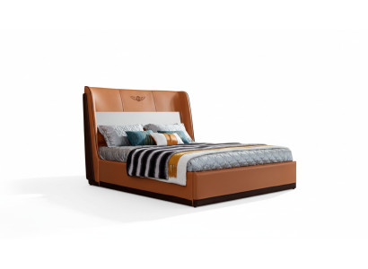 Letto arancione Camera da letto Nuova design moderno creativo Mobili di lusso in legno Letti