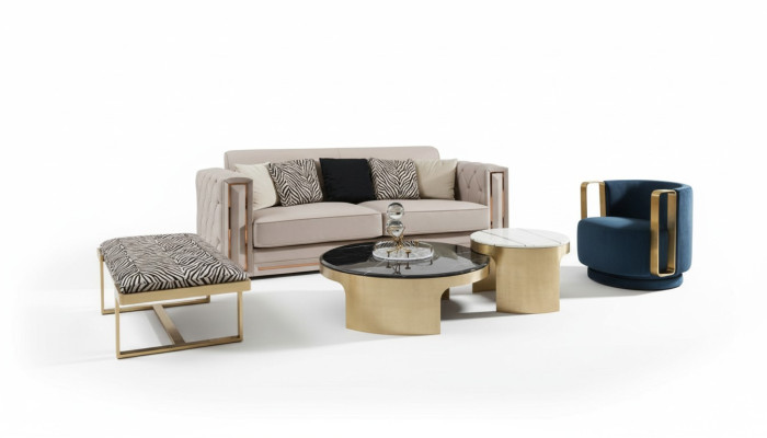 Sgabello Zebrato Soggiorno Acciaio inossidabile Nuovo Design Moderno Mobili di lusso