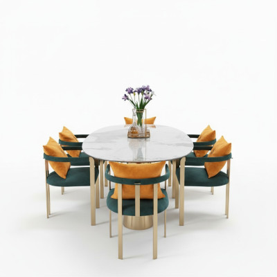 Tavolo da pranzo in marmo acciaio inossidabile Nuovo Mobili design moderno creativi di lusso