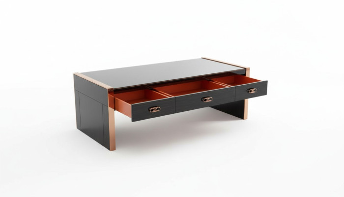 Scrivania da ufficio in legno marrone Tavolo Studio Tavoli Ufficio Design moderno Mobili di lusso