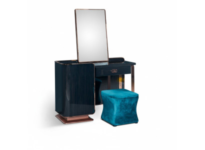Tavolino da trucco Sgabello Legno Tessuto Camera da letto Creativo Moderno Design Mobili di lusso