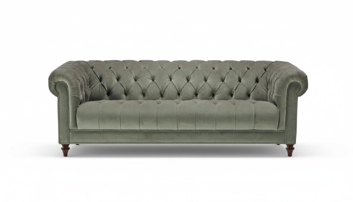 Salvia verde divano a tre posti in tessuto per il soggiorno design divano imbottito divani Chesterfield
