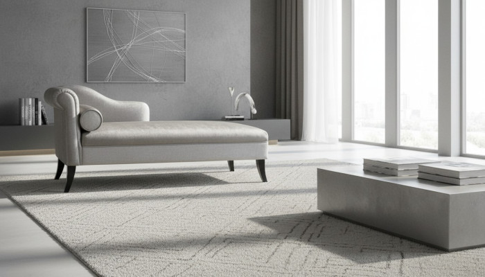 Chaiselongue Mobili creativi Soggiorno Design moderno Divano in stoffa Argento