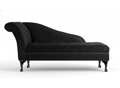 Chaiselongue elegante Chesterfield con bottoni in velluto Chaiselounge