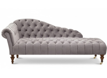 Chaiselongue Mobili classici Beige Divano soggiorno Tessuto Chesterfield