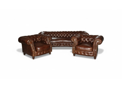 Chesterfield divano angolare marrone, divano, divano imbottito angolare, salotto