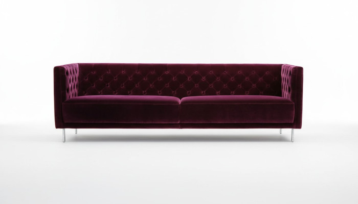 Viola Chesterfield Soggiorno Moderno Divano Design Stile Italiano Mobili Mobili