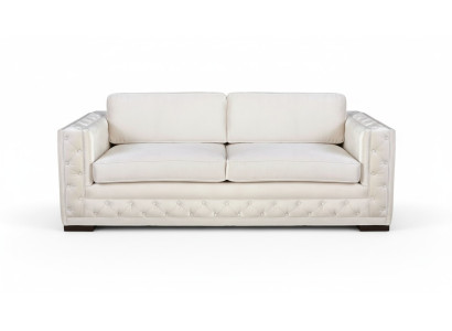 Chesterfield moderno divano in tessuto design bianco nuovo Creative Furniture 3 posti