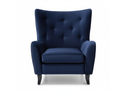 Poltrona in tessuto velluto Chesterfield Moderni divani blu per il salotto.