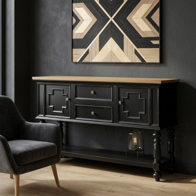Comò credenza consolle armadio guardaroba credenza mobile design nero