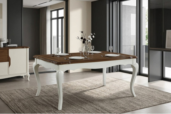 Tavolo da pranzo classico in legno massiccio Mobili da sala da pranzo Stile country tavoli nuovi