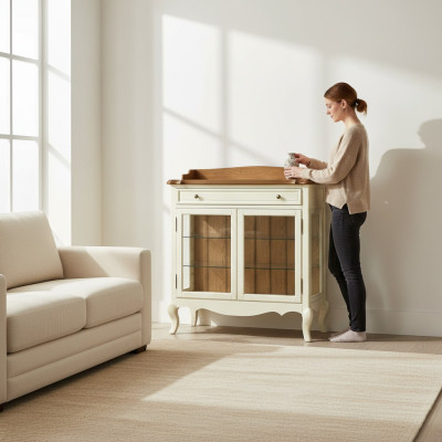 Armadio da soggiorno, vetrina classica, vetrina, credenza, madia nuova.