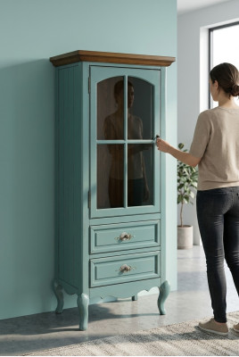 Vetrina credenza vetro armadio cassettiera armadietti mobili in legno veri cassettiere