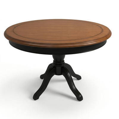 Tavolo da pranzo tondo in legno massiccio da 122 cm, tavolo da pranzo tavolo da cucina in legno massiccio nuovo