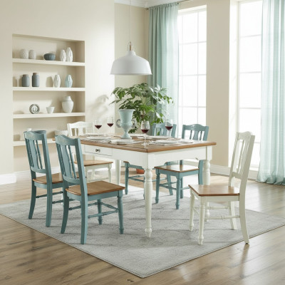 Tavolo da pranzo Tavolo Tavolo Sala da pranzo Soggiorno Legno Design Sedie Tavoli Stile rustico