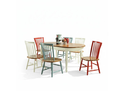 Vetrina Tavolo da pranzo 6x Set da pranzo Sedia Mobile Tavolo Gruppo 8 pezzi Set Credenza