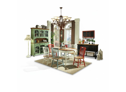Tavolo da pranzo di lusso 4 sedie Set da pranzo Set da pranzo Tavolo classico Set 7 pezzi Sedia